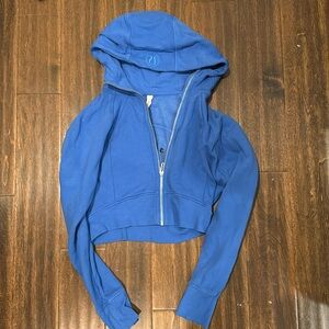 COPY - Lululemon super cropped scuba hoodie blue size 10!